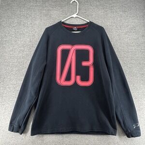 Nike Air Jorden Swearshirt Fleece Sweater Men Size XL Black Graphic Print 03